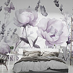 Wall murals Delicate blooms and gentle butterflies