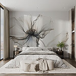 Wall murals Flower made out of transparent material