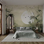 Wall murals Painting of a tropical forest
