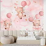 Wall murals Group of teddy bears holding balloons