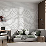 Wall murals White and gray pattern