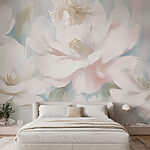 Wall murals Painting of white flowers