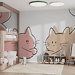 Wall murals Couple of cats lying down