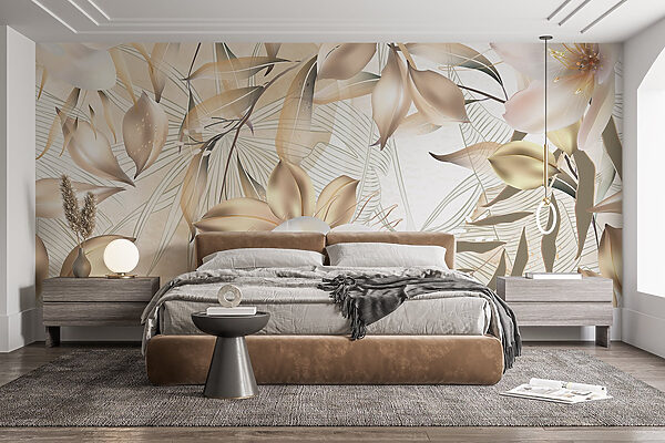 Delicate blooms in soft colors Wall murals Delicate blooms in soft colors