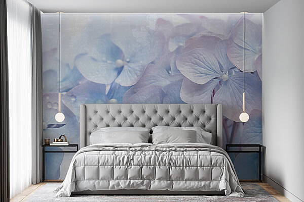 Delicate petals adorned with raindrops Wall murals Delicate petals adorned with raindrops