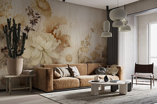Wall murals Delicate beauty in muted tones (SKU: w03654) Wall murals Wall murals Delicate beauty in muted tones (SKU: w03654)