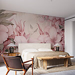 Wall murals Delicate blossoms in soft pastel hues