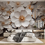 Wall murals Elegant floral design in soft tones
