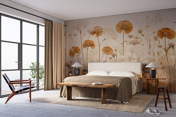 Peaceful bouquet of delicate blossoms Wall murals Peaceful bouquet of delicate blossoms