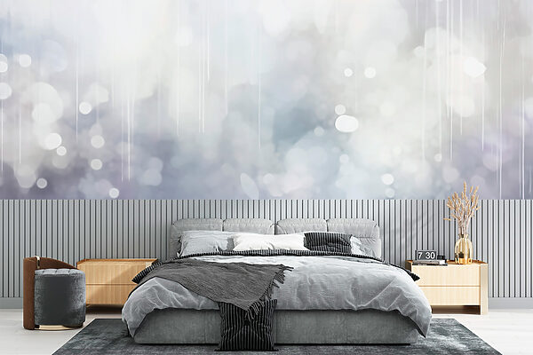 Blurry image of a white background Wall murals Blurry image of a white background