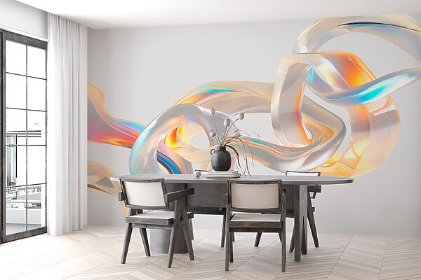 Wall mural Wall mural Melting curves of vibrant hues (SKU: w03739)