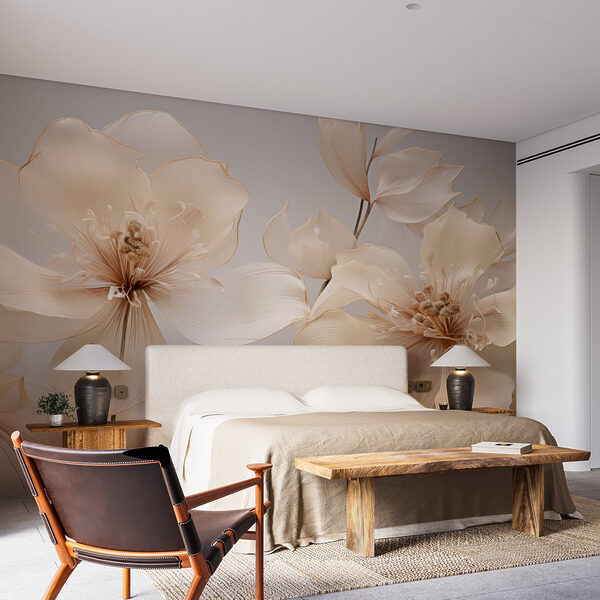 Delicate blooms in soft colors Wall murals Delicate blooms in soft colors