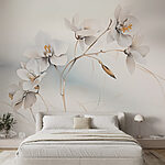 Wall murals White flowers on a branch