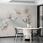 Wall mural White flowers on a branch