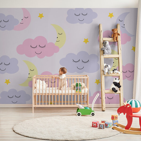 Pattern of clouds and stars Wall murals Pattern of clouds and stars