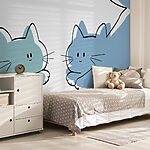 Wall murals Couple of cats lying down