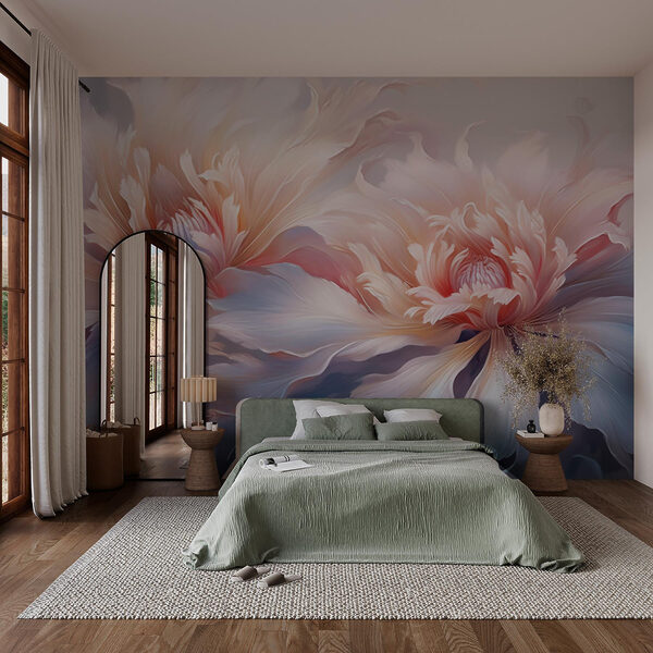 Delicate blossoms in soft hues Wall murals Delicate blossoms in soft hues
