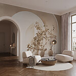 Wall mural Group of potted plants in a room