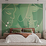 Wall murals Drawing of a woman’s face
