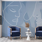 Wall murals Drawing of a woman’s face