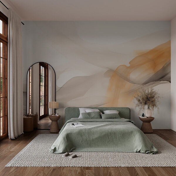 Ethereal waves of soft color Wall murals Ethereal waves of soft color