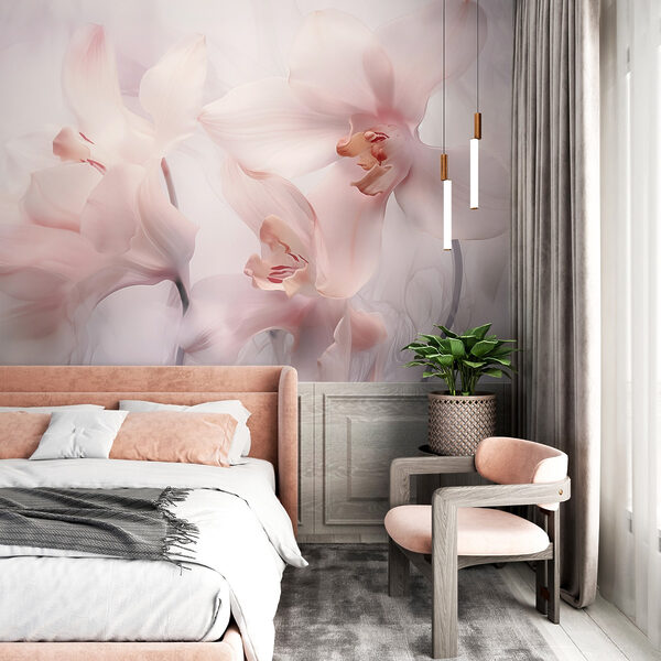Wall murals Delicate blooms in soft pastel hues (SKU: w03781) Wall murals Wall murals Delicate blooms in soft pastel hues (SKU: w03781)