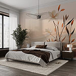 Wall murals Painting of flowers in a desert