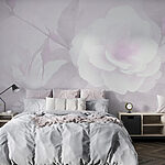Wall murals White flower with leaves