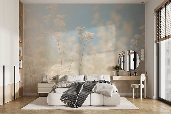 Delicate blooms in dreamy light Wall murals Delicate blooms in dreamy light