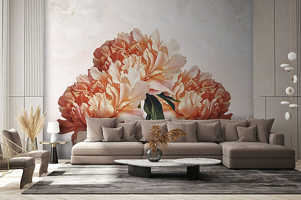Group of pink flowers Wall murals Group of pink flowers