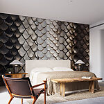 Wall murals Textured layers in harmonious tones