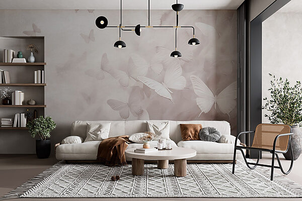 Group of butterflies flying Wall mural Group of butterflies flying
