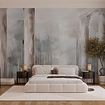 Wall murals Painting of a building with columns