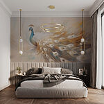 Wall murals Painting of a peacock