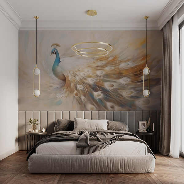 Painting of a peacock Wall murals Painting of a peacock