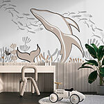 Wall murals Dolphin swimming in the ocean