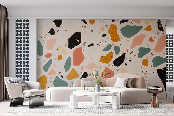 Abstract mosaic of vibrant colors Wall murals Abstract mosaic of vibrant colors