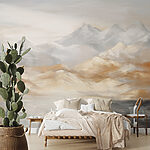Wall murals Painting of mountains and water