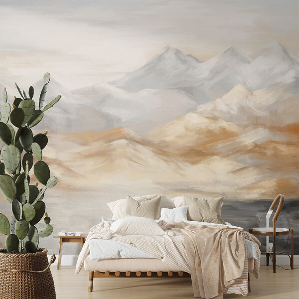 Painting of mountains and water Wall murals Painting of mountains and water