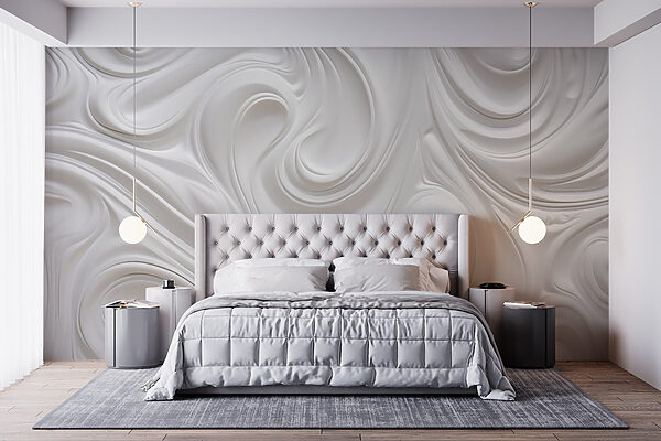White swirly surface Wall murals White swirly surface