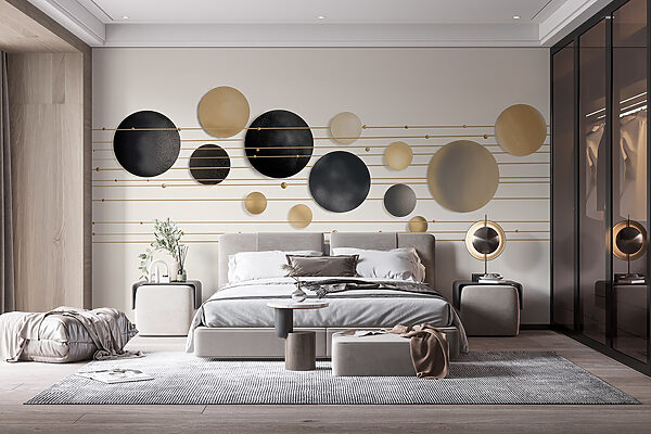 Group of circles and lines Wall murals Group of circles and lines
