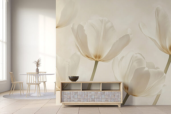 Group of white flowers Wall murals Group of white flowers
