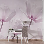 Wall murals Group of white flowers