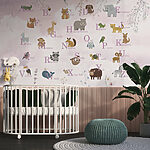 Wall murals Poster with animals and letters