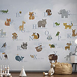 Wall murals Group of animals with letters