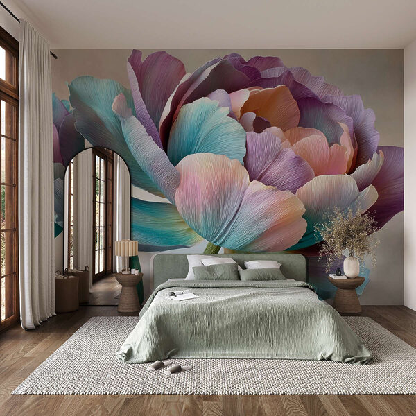 Delicate petals in soft hues Wall murals Delicate petals in soft hues