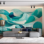 Wall murals Large waves in the ocean