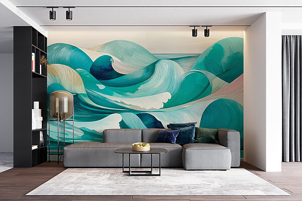 Large waves in the ocean Wall murals Large waves in the ocean