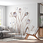 Wall murals Watercolor painting of flowers and plants