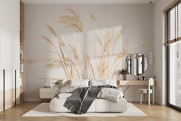 Soft grasses sway in gentle breeze Wall murals Soft grasses sway in gentle breeze